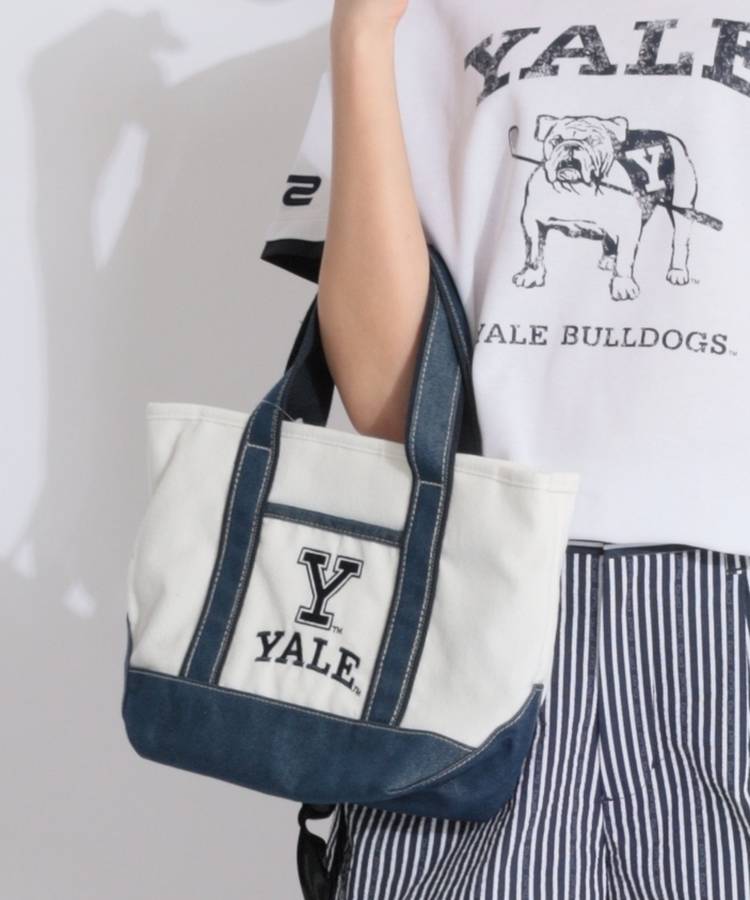 RO 【YALE_University】デニム調ロゴ刺繍カートバッグ