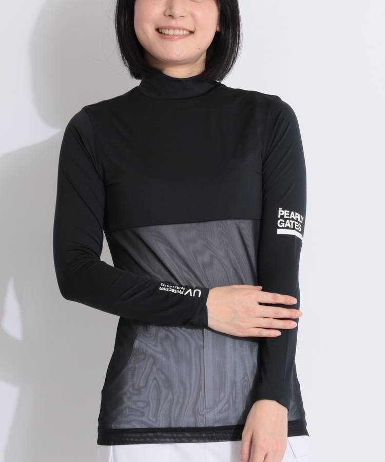 PG 【PGBODY】【吸水速乾】モックネック長袖インナー