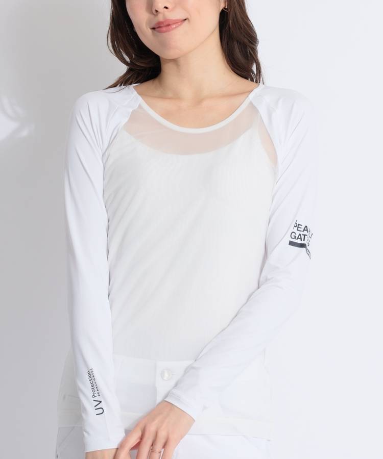 PG 【PGBODY】【吸水速乾】メッシュ切り替え長袖インナー