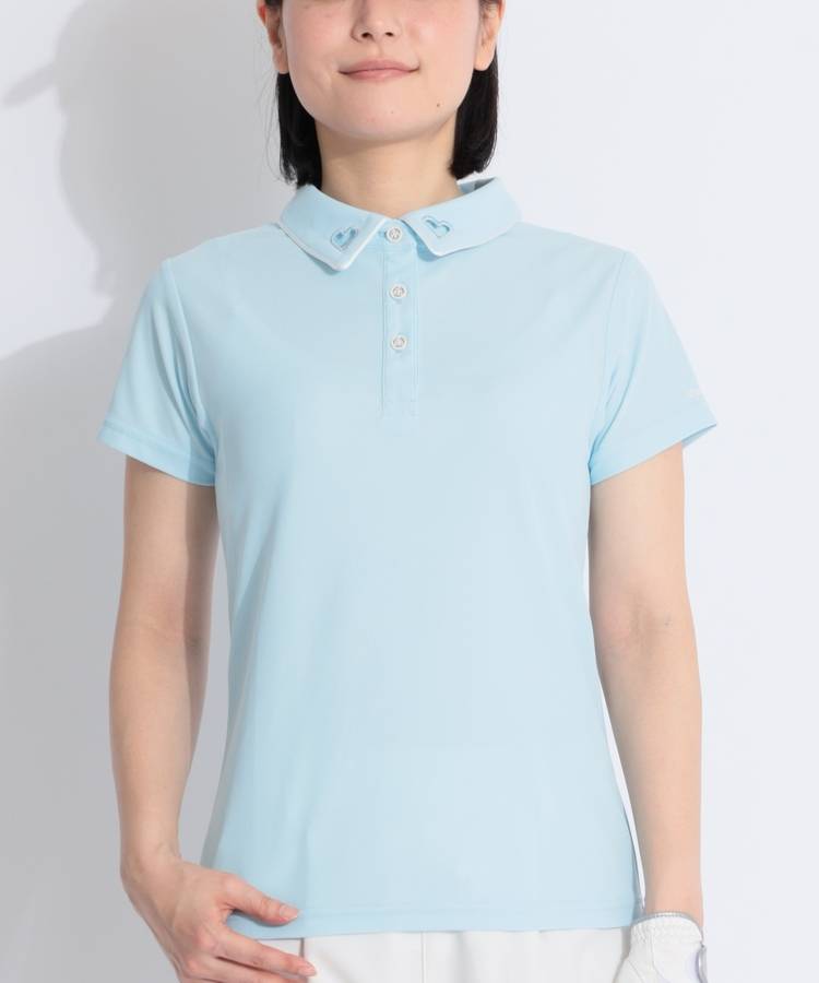 VH 【接触冷感】カッティングハート半袖ポロシャツ