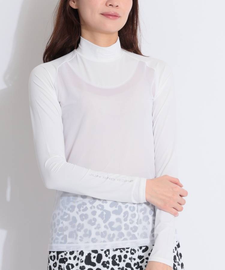JR 【冷感UV】メッシュ切替モックネックインナー