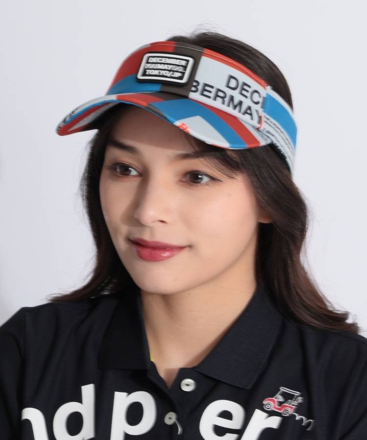 DM カラーブロックロゴサンバイザー