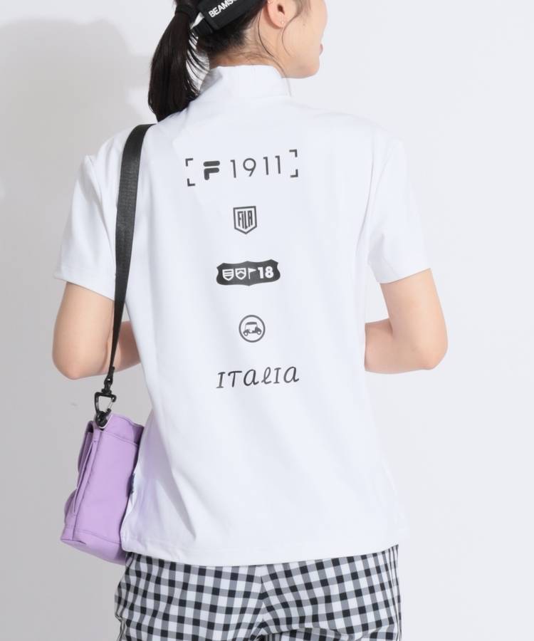 FG 【吸汗速乾UV】裾ドロストスタンドネック半袖カットソー