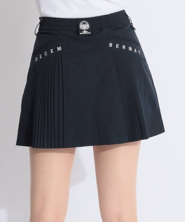 DM 【ストレッチ】一体型ぺチパンツ付プリーツ切替スカート