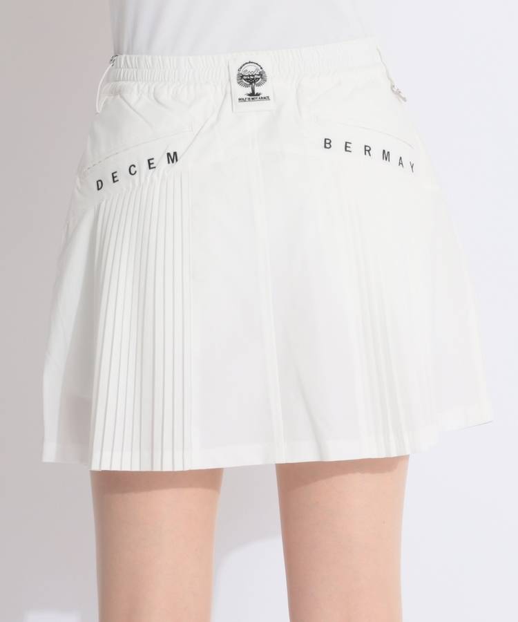 DM 【ストレッチ】一体型ぺチパンツ付プリーツ切替スカート