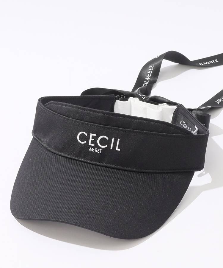 CC サテンリボンツイルサンバイザー
