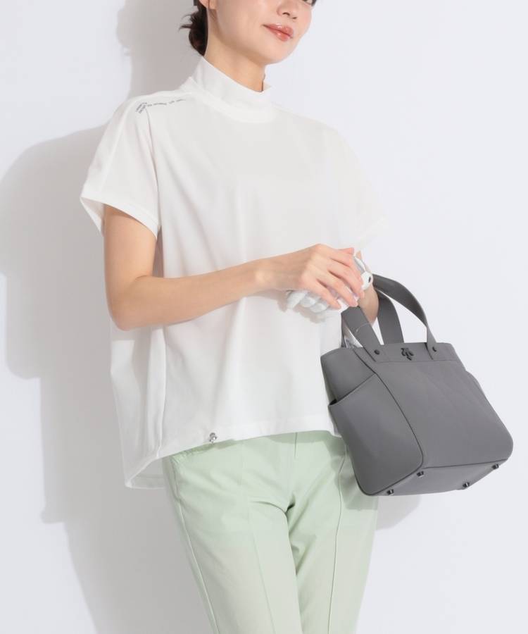 LV 【遮熱UV】裾ドロストリラクシーモックネック半袖カットソー