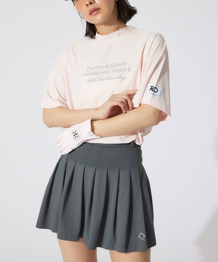 RI ロゴプリントメッシュルーズTシャツ