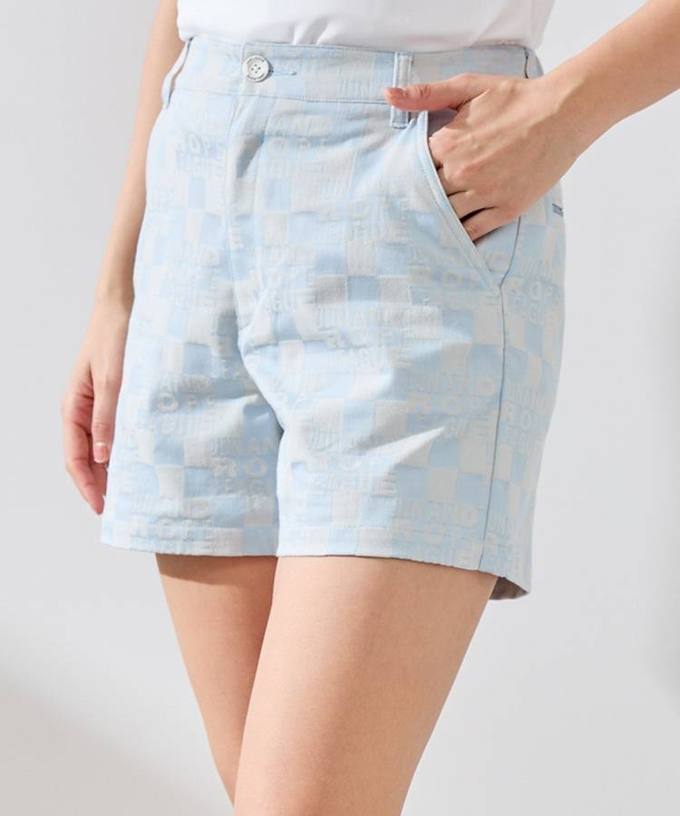 JR 【吸水速乾】チェッカー柄ショートパンツ