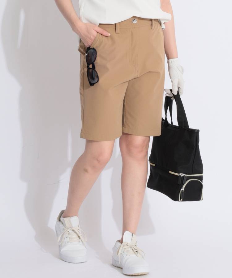 AS 【ストレッチ】シンプルナイロンハーフパンツ