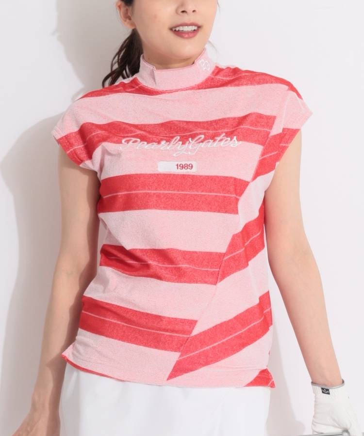 PG パイルボーダーフレンチスリーブカットソー