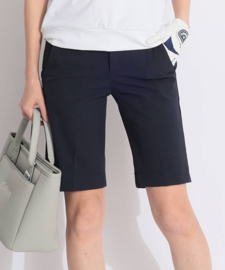 AL 【ストレッチ】センタープレスハーフパンツ