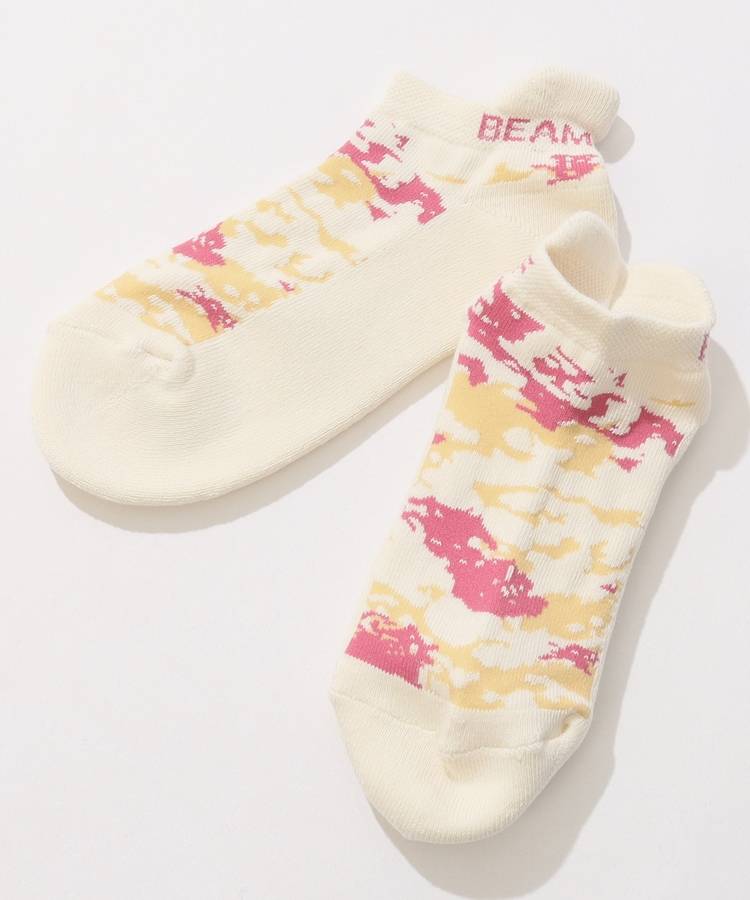 BE カモフラ柄ショートソックス