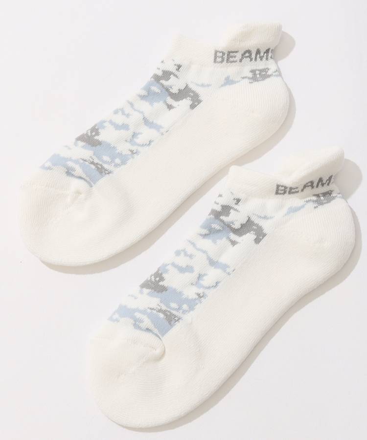 BE カモフラ柄ショートソックス
