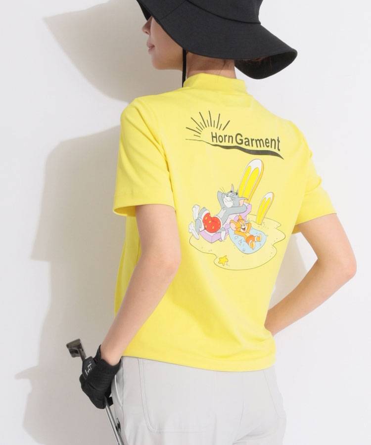 HO 【トムとジェリー】バックプリントモックネック半袖カットソー