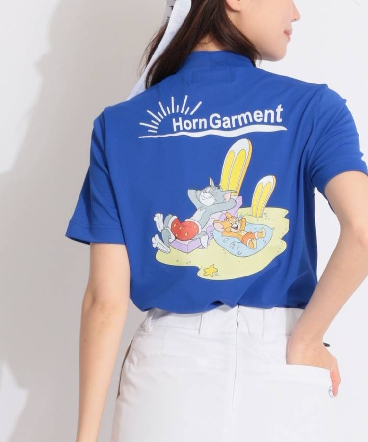 HO 【トムとジェリー】バックプリントモックネック半袖カットソー