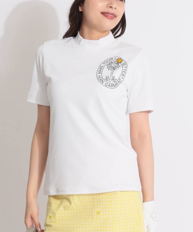 HO 【トムとジェリー】バックプリントモックネック半袖カットソー