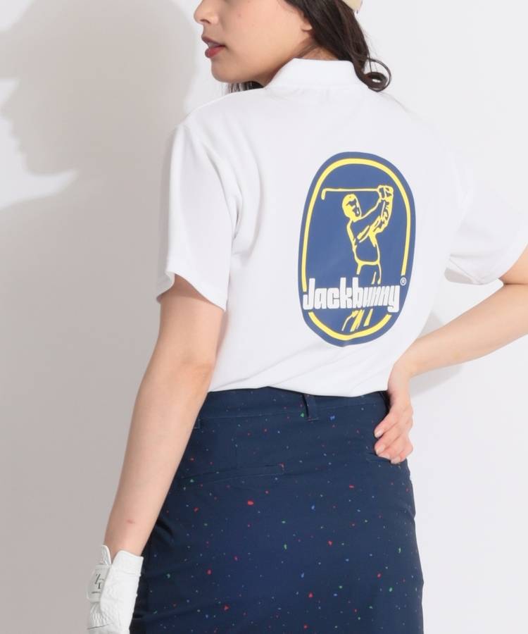JB 【接触冷感】バックプリント衿付き半袖カットソー