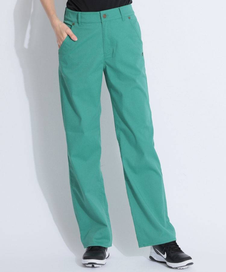 MB 【防透ストレッチ】バックロゴストレートパンツ