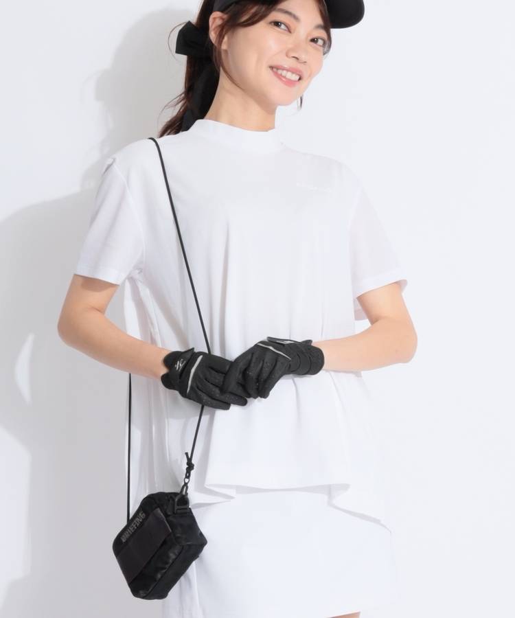 BR バックプリーツモックネック半袖カットソー