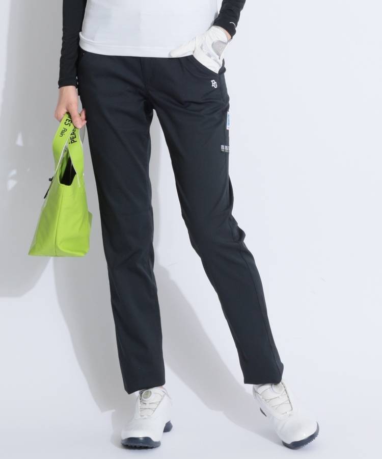 PG 【防透ストレッチ】ステッカー風ロゴロングパンツ