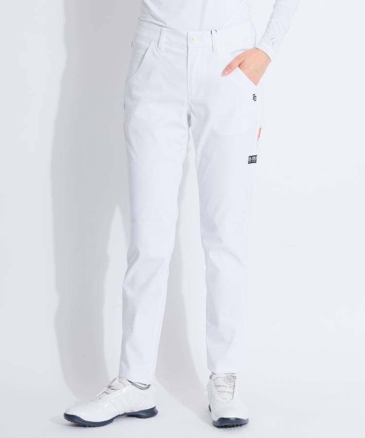 PG 【防透ストレッチ】ステッカー風ロゴロングパンツ