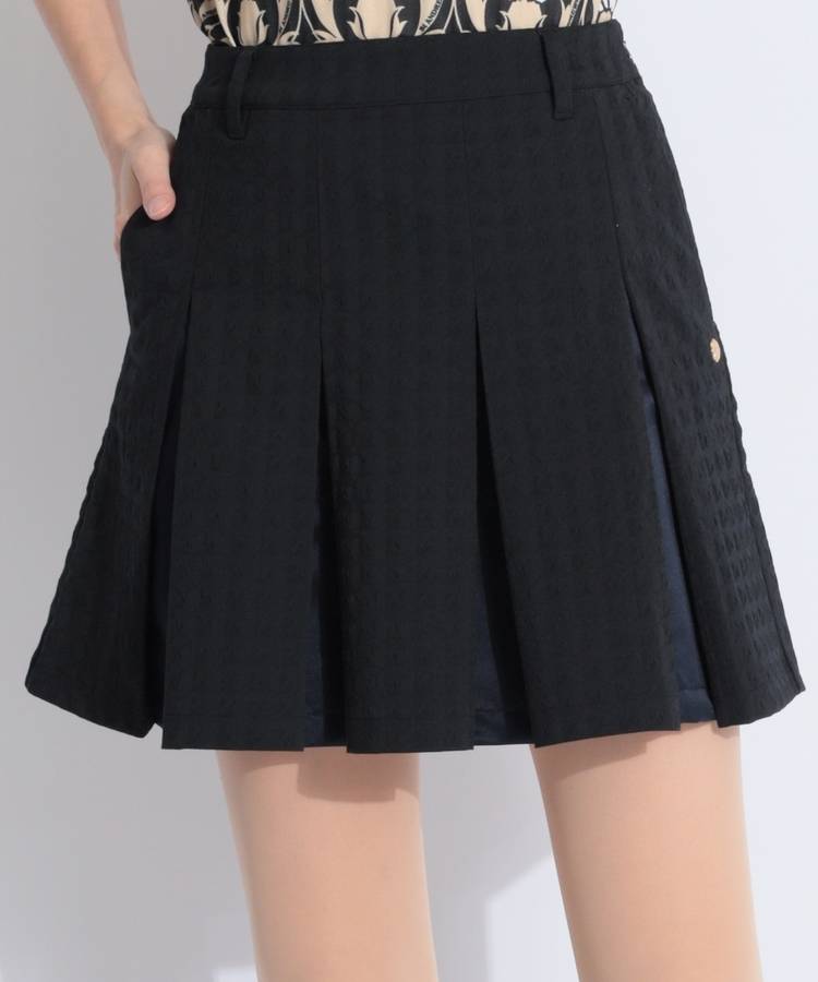 SA 【ストレッチ】千鳥楊柳タックプリーツスカート