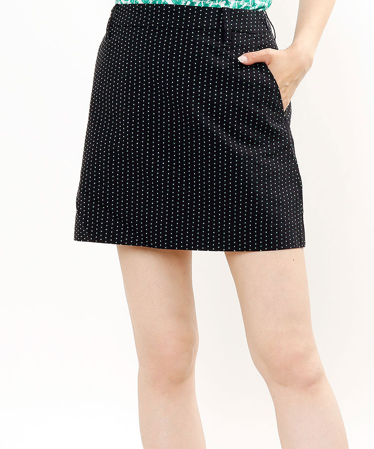 SA 【Black】スクエアドット刺繍スカート