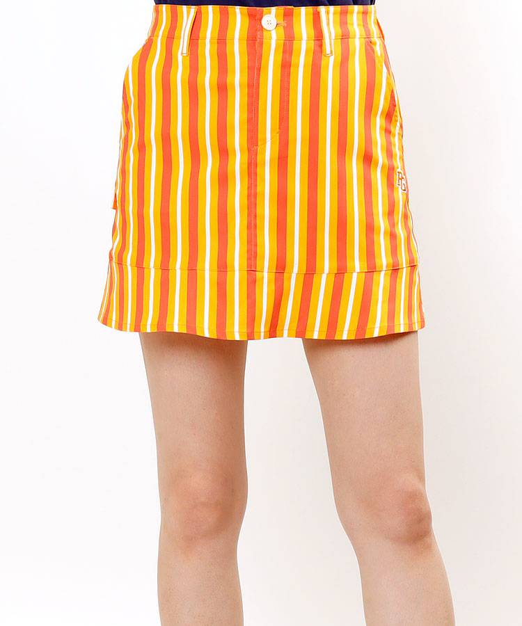 PG Stripe柄◆裾フレアスカート
