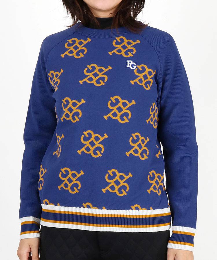 パーリーゲイツ PG 【アウトレット】PGモノグラムクルーネックニット