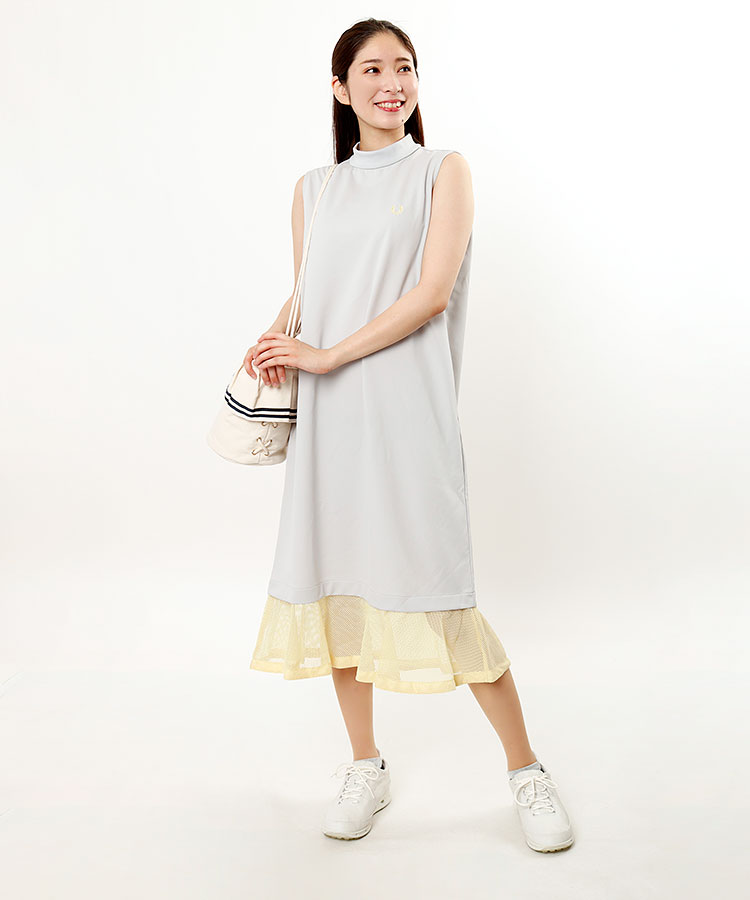 フレッドペリー Fp 裾colorメッシュフリル ノースリーブワンピース レディースゴルフウェア通販 キュルキュルセレクト Curucuru Select