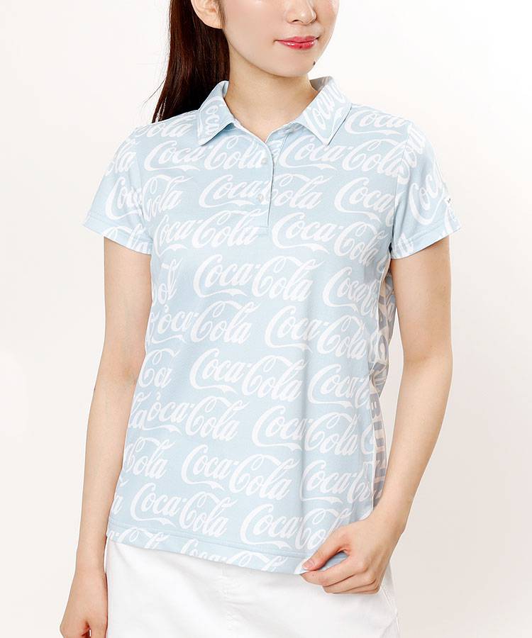 JB 【アウトレット】CocaColaロゴ総柄半袖ポロシャツ