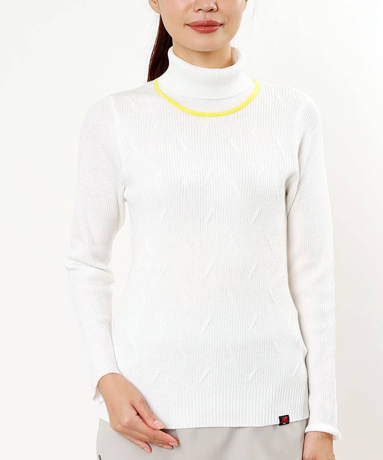 NB ネックLINEリブタートルネックニット