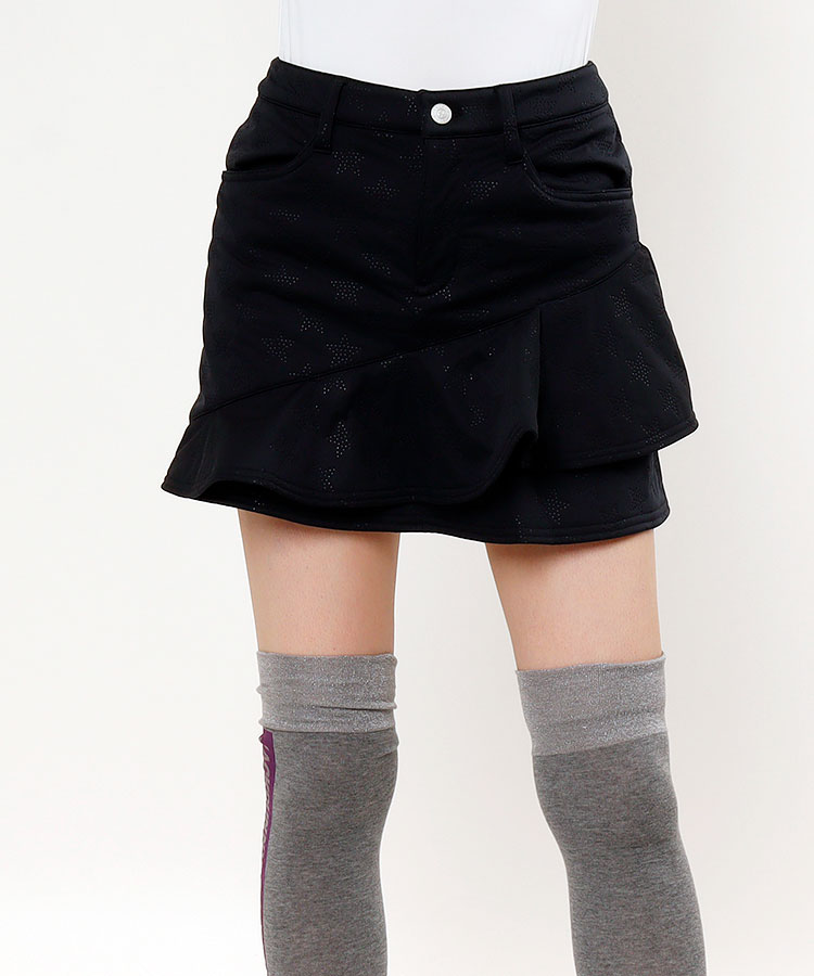 ジャックバニー JB 星柄☆Frontフリルスカート レディースゴルフウェア