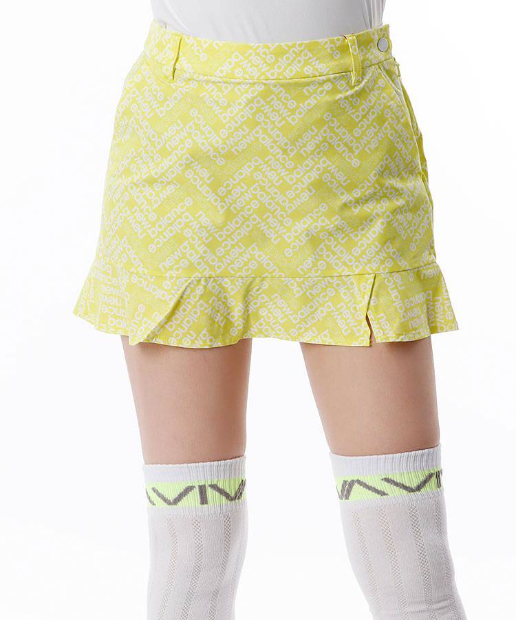 NB 一体型ペチパンツ★ロゴ総柄フリルスカート
