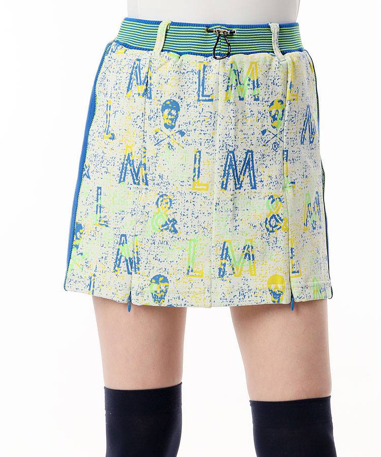 ML モザイクLogo◆裾ファスナースカート