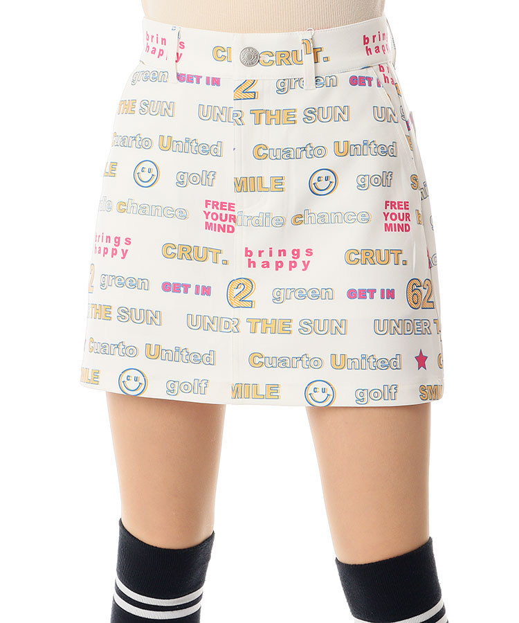 CU ロゴ総柄◆台形スカート