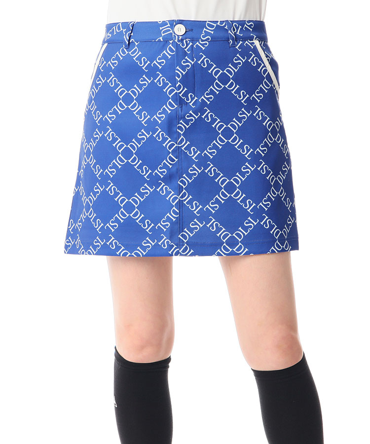 DL ロゴライン総柄◆台形スカート