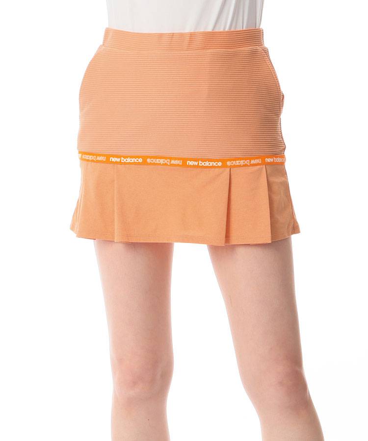 NB 【5/23までタイムセール】一体型ぺチパンツ付ロゴライン裾プリーツスカート