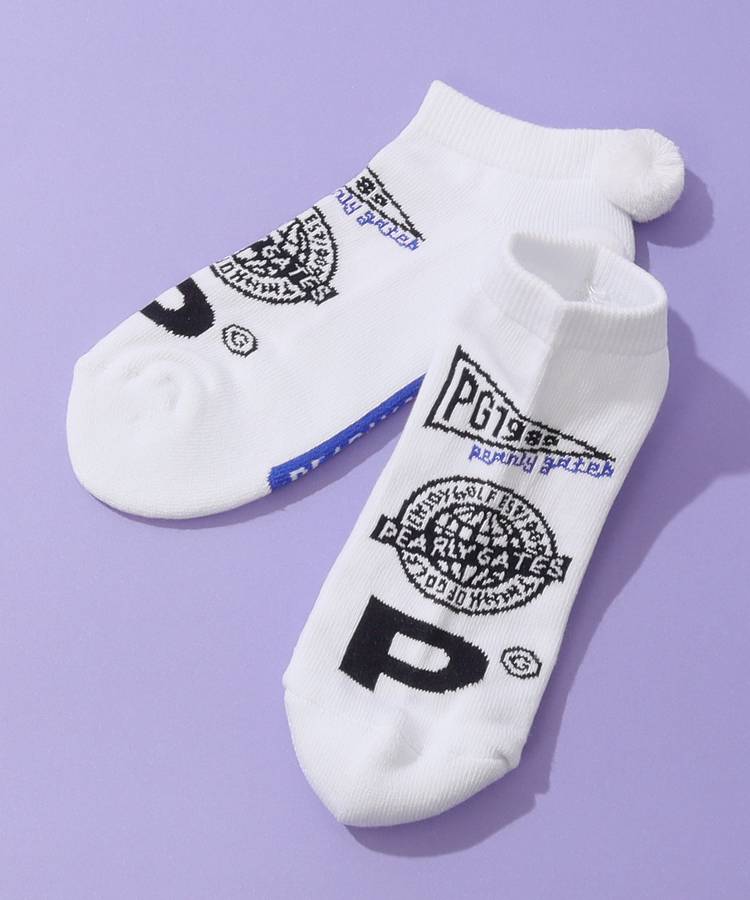 PG アースロゴ◆ポンポン付アンクルソックス