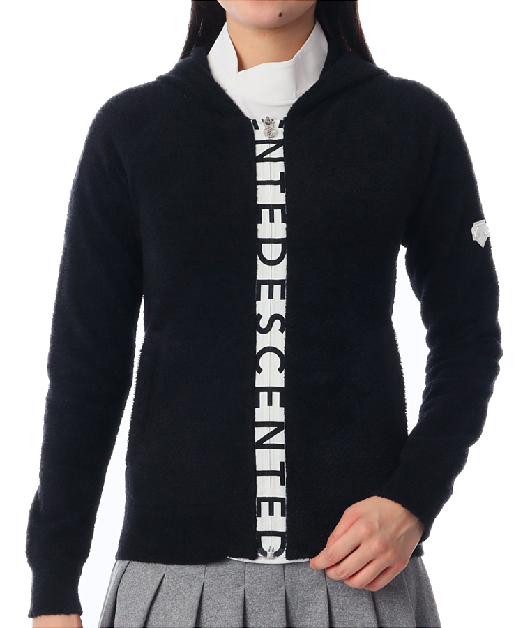 デサントゴルフ DE ジップロゴ◇モールニットパーカー