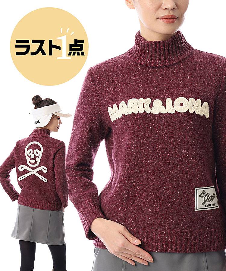 ML MIXカラースカルハイネックニット