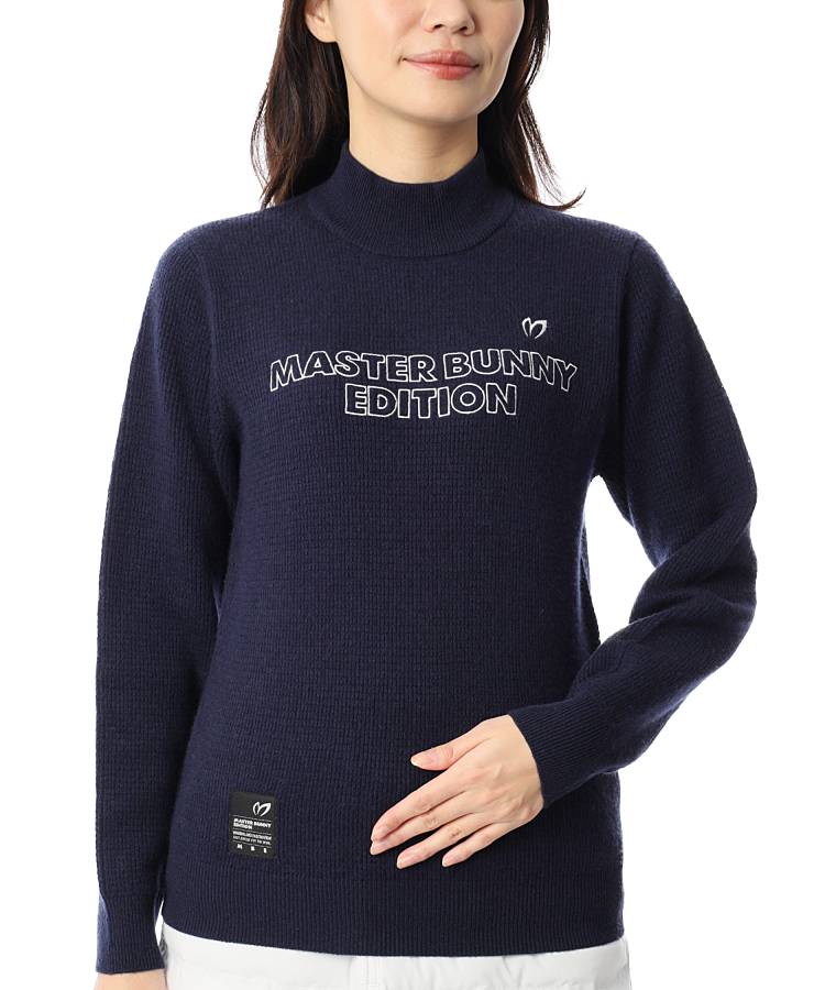 MB Frontロゴカシミヤ混ハイネックニット