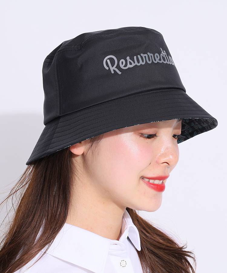 RR つば裏総柄★レインバケットハット