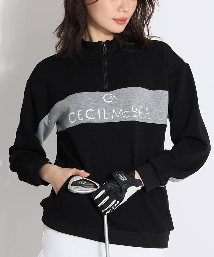 CC 切替ハーフジッププルオーバー