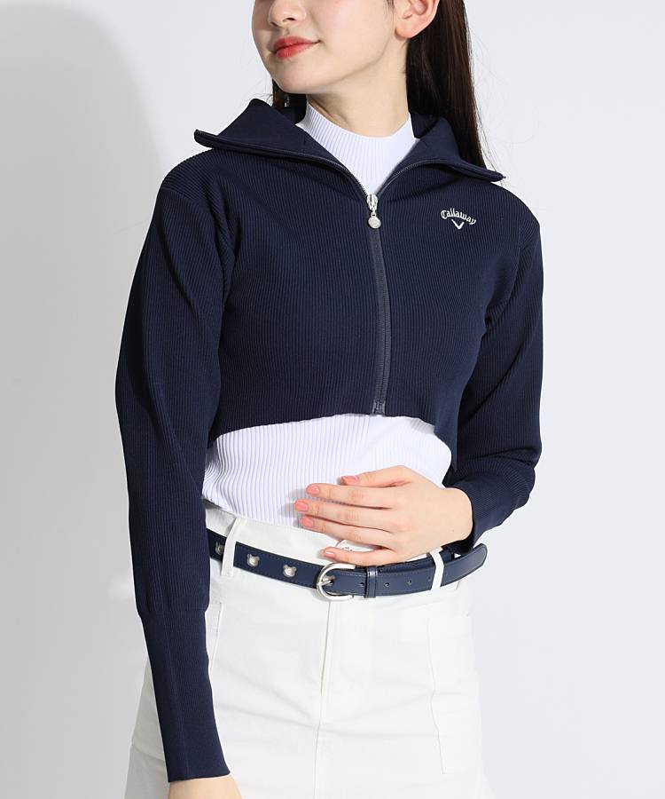CA 選べるdesignショートZIPニットブルゾン