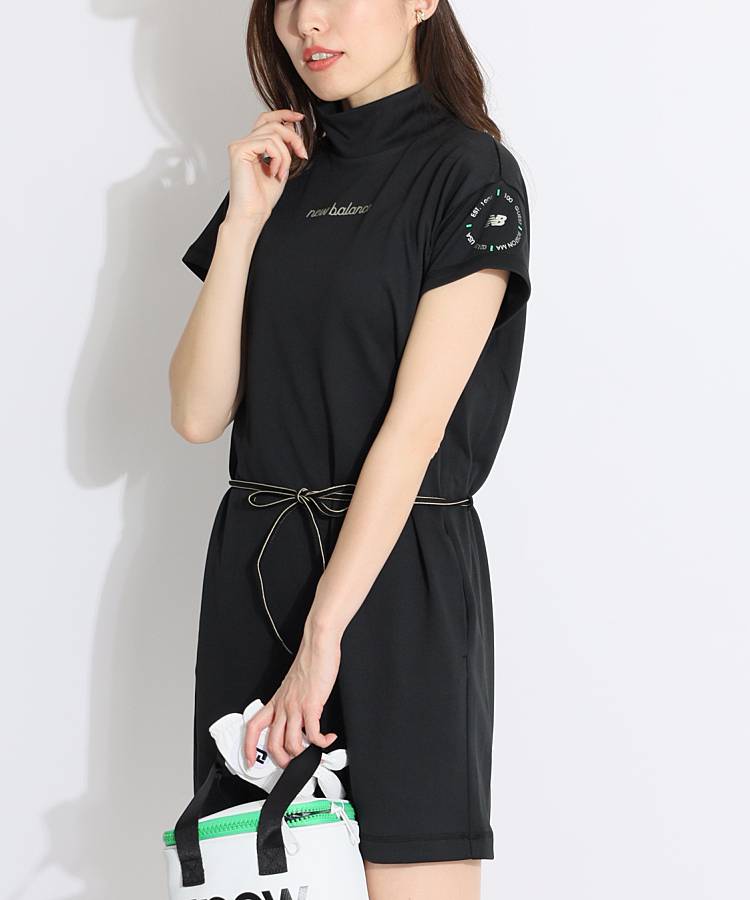NB UVモックネック半袖ワンピース