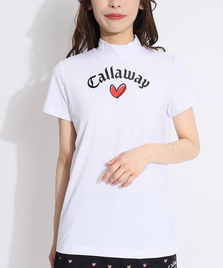 CA ハートロゴPTモックネック半袖カットソー