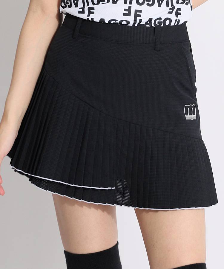 MW 一体型ペチパンツ撥水ストレッチプリーツスカート