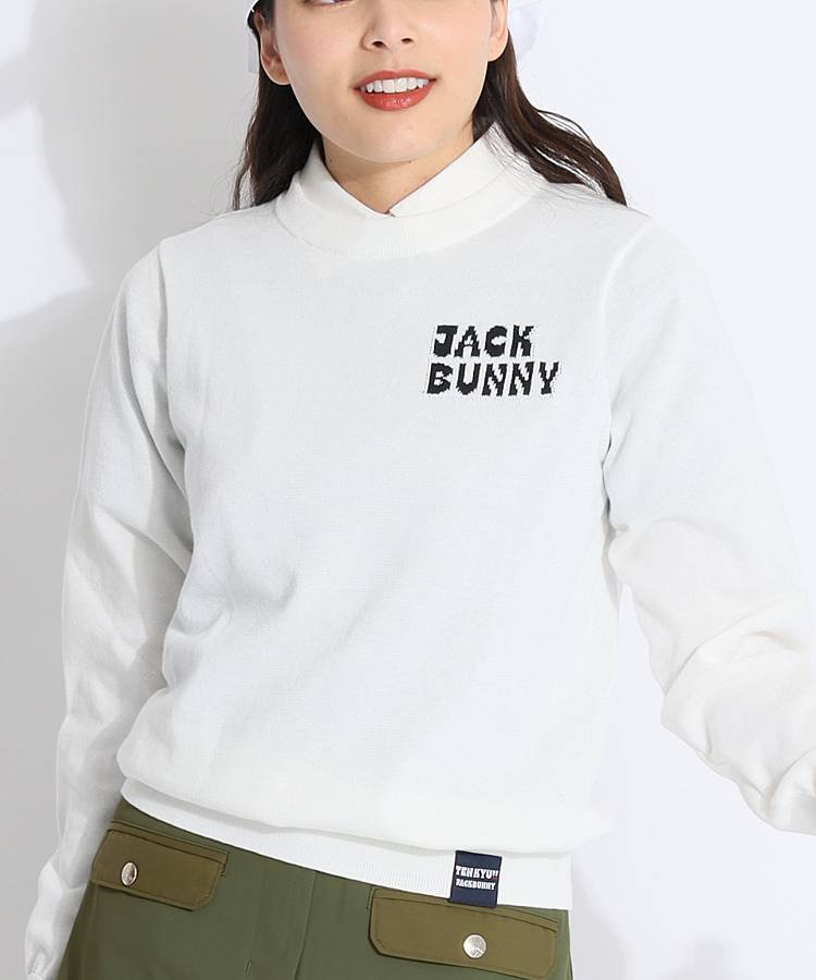JB 【CP対象品】Backロゴインターシャクルーニット